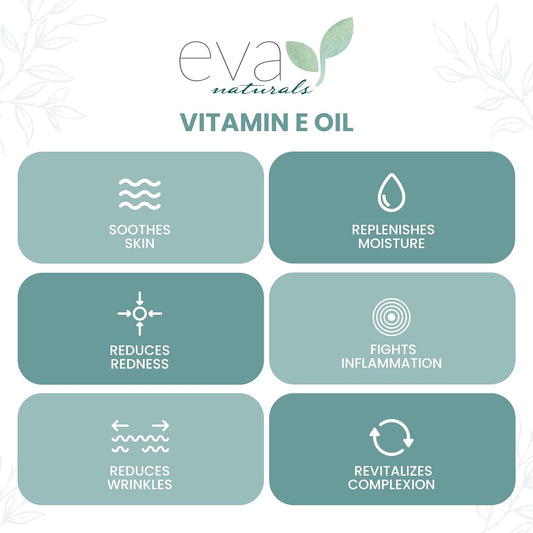 Eva Naturals - Vitamin E Oil For Skin Care - Vitamin E Oil For Skin - Vitamin E Oil For Skin Scar – Xl 2 Oz