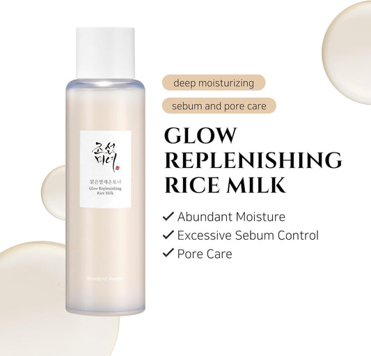Beauty Of Joseon Glow Replenishing Rice Milk Toner Deep Hydration And Oil Control With Rice Extract Hydrating Korean Milky Toner For All Skin Types, 150Ml