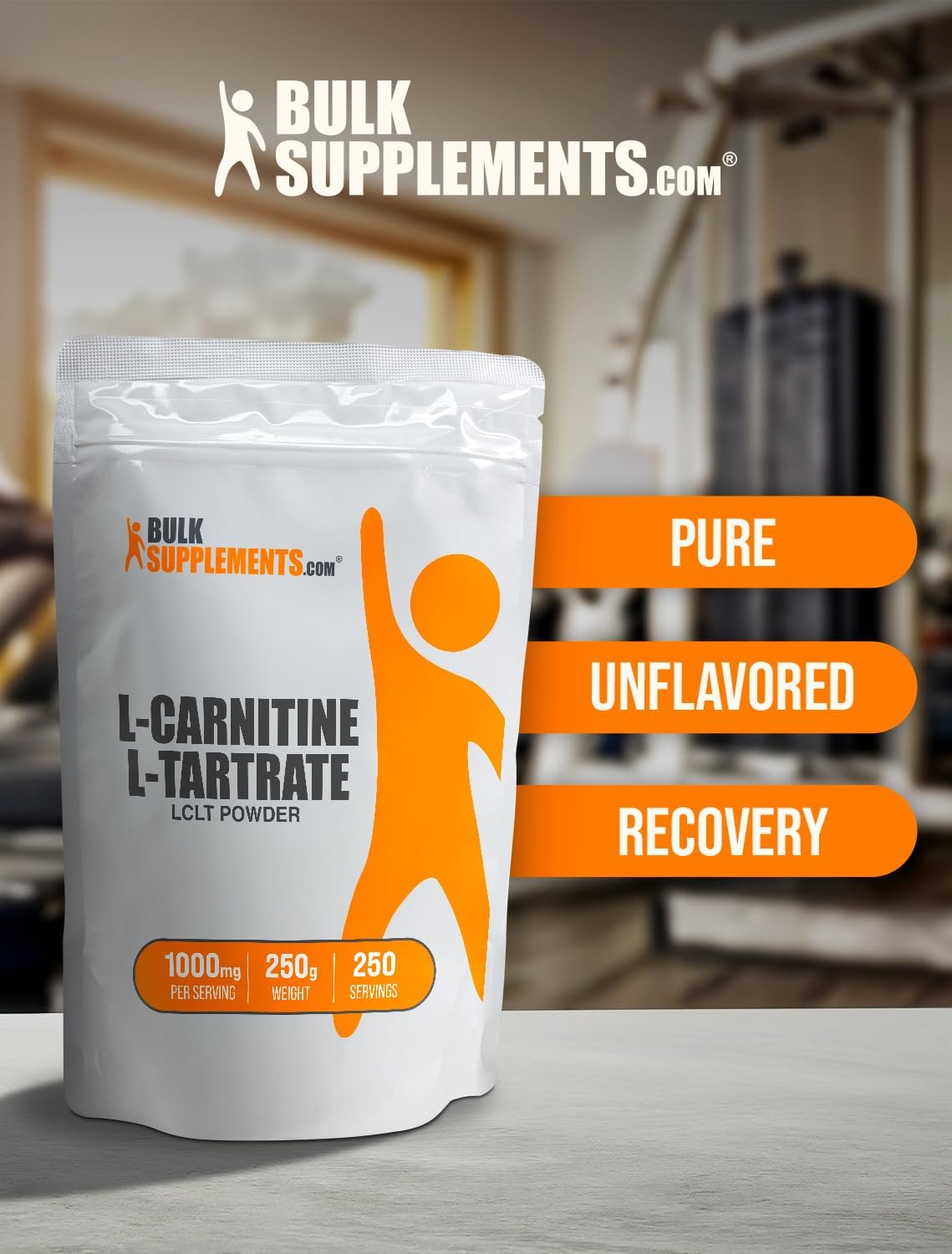 BulkSupplements.com L-Carnitine Tartrate Powder - Carnitine Supplement, L-Carnitine L-Tartrate, L Carnitine 1000mg - Unflavored & Gluten Free, 1000mg per Serving, 250g (8.8 oz) (Pack of 1) : Health & Household