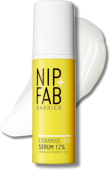 Nip+Fab Ceramide Fix Serum 12% 50 Ml, Replenishing Ceramide-Enriched Complex, Skin Barrier Strengthener, Rebalance And Soften The Skin, With Niacinamide, Azelaic Acid And Biolin