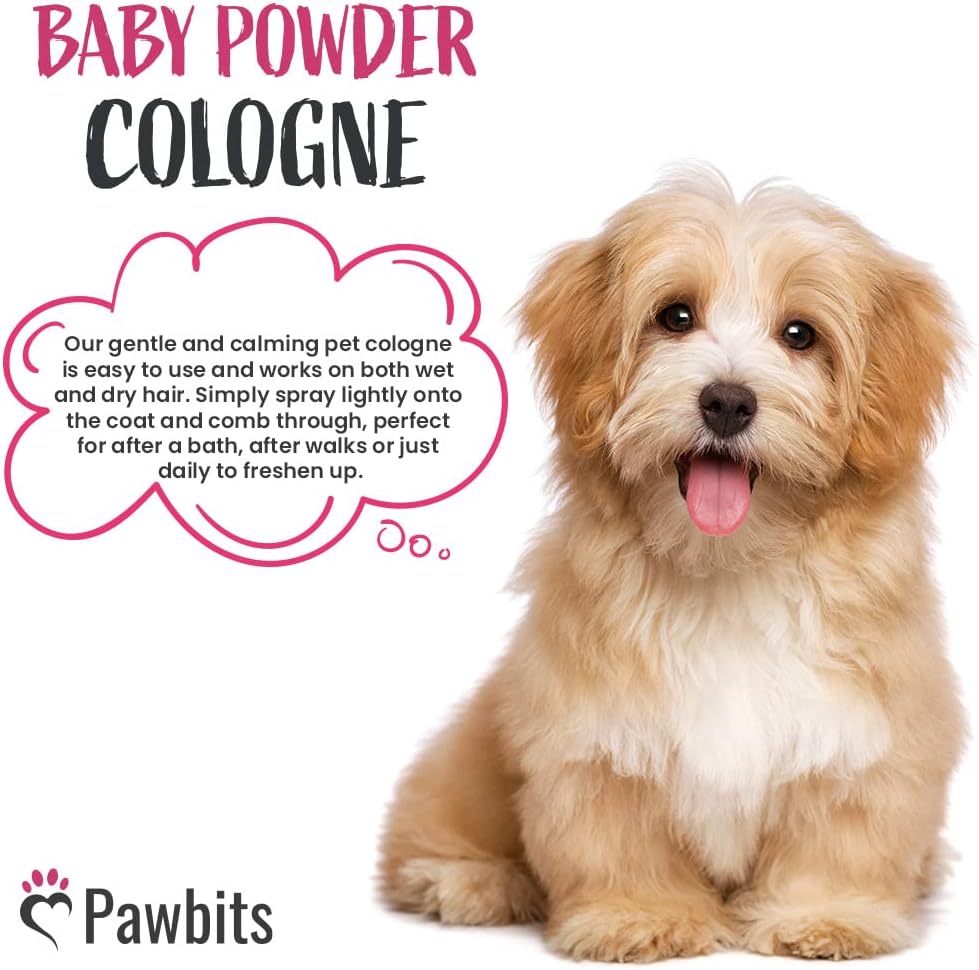 Baby Powder Cologne for Dogs 250ml - Long-Lasting Deodoriser & Conditioner for Pets :Pet Supplies