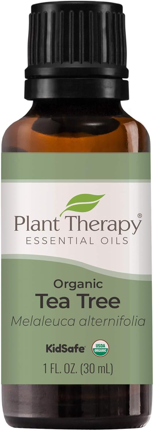 Plant Therapy Organic Tea Tree Oil (Melaleuca) 100% Pure, Usda Certified Organic, Undiluted, Natural Aromatherapy, Therapeutic Grade 30 Ml (1 Oz)