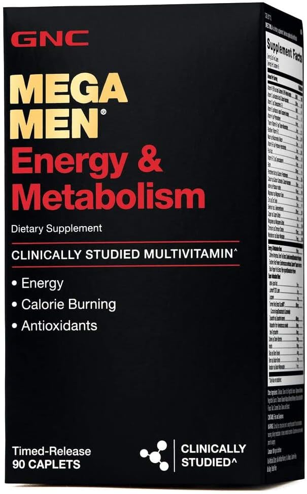 Gnc Mega Men Energy & Metabolism Multivitamin - 90 Caplets (45 Servings)