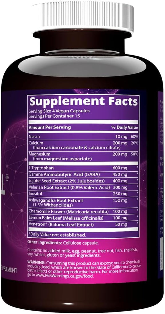 Mrm Nutrition Relax-All® | Dietary Supplement For Better Sleep | With Gaba, L-Theanine & Ashwagandha | Drug-Free, Non-Habit Forming | Non-Gmo | Vegan + Gluten Free | 15 Servings