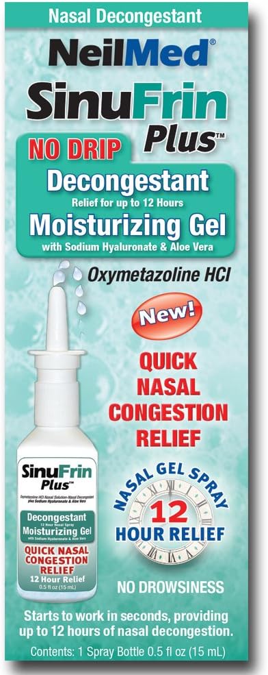 Neilmed Sinufrin Plus Decongestant Moisturizing Gel, .5 Fluid Ounce(Packaging May Vary)