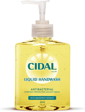 Cidal Grapefruit Handwash, Antibacterial, Uplifting Fresh Grapefruit Scent, 250Ml (Pack Of 2)