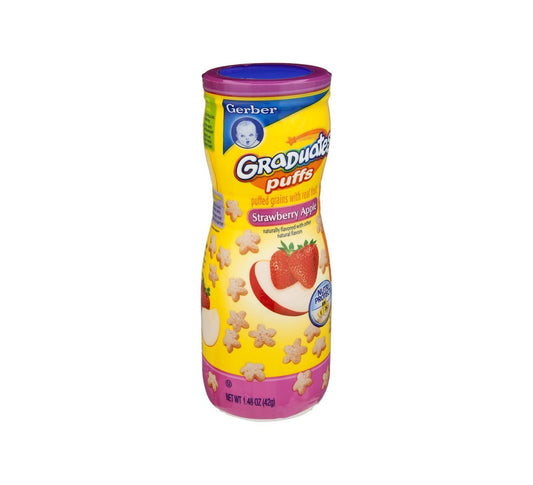 Gerber Graduates Up-Age Strawberry Apple Puff Snack, 1.48 Ounce - 6 Per Case