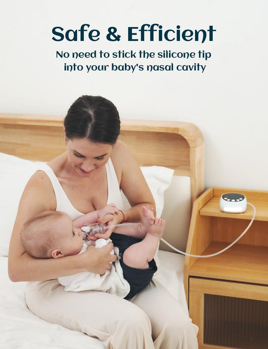 Nasal Aspirator for Baby, Hospital Grade, Electric Baby Nose Sucker with Adjustable 9 Levels Suction, Rechargeable with Night Light and Nursery Rhyme