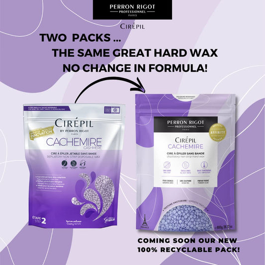 Cirepil - Cachemire - 800G / 28.22 Oz Beads Bag - Dermatologist Tested, Allergen-Free - Perfect For Sensitive Skin, Intimate Areas Or Beginners - Cashmere Wax Beads