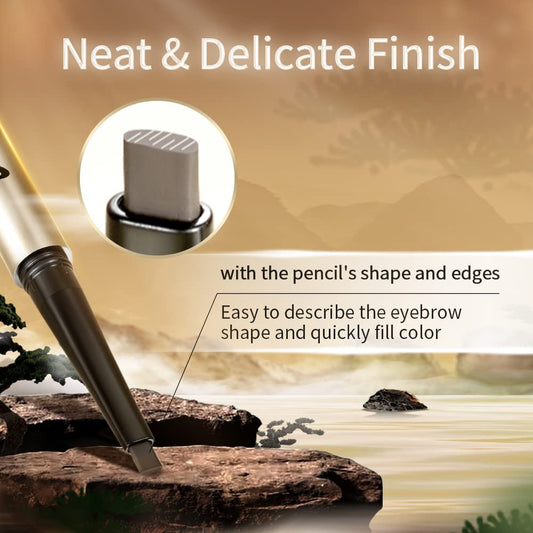 Catkin Eyebrow Pencil With Comb Gray Long Lasting Waterproof, Draw Eyebrow Shaping Color Makeup For Natural Daily Look With Free Refill Pen