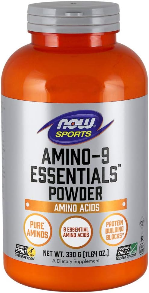 Now Foods Sports Nutrition, Amino-9 Essentials™ Powder, Enhanced Protein Synthesis, Amino Acids, 330-Grams