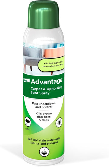 Advantage Carpet & Upholstery Spot Spray | Kills Fleas & Ticks & Bedbugs | 16 Oz