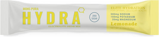 Mons Pura Hydra Lemonade Electrolyte Drink Mix - 30 Count