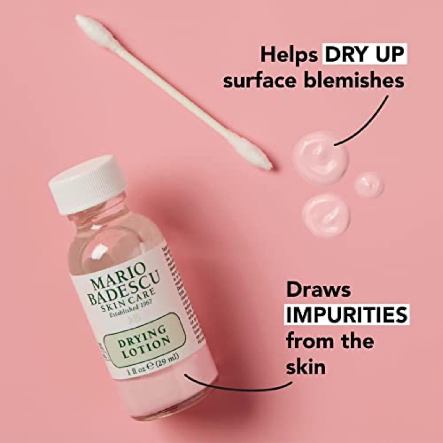 Mario Badescu Am/Pm Blemish Kit, Includes Drying Lotion Spot Treatment With Salicylic Acid And Sulfur (1 Fl Oz) And Drying Patch Facial Stickers, Invisible Pimple Patches (12 Count) : Beauty & Personal Care