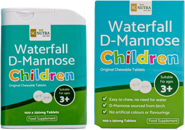 Waterfall D-Mannose Children Original | No Artificial Colours & flavourings | Vegan | 250mg Melt in the Mouth Tablets ? 100 Count