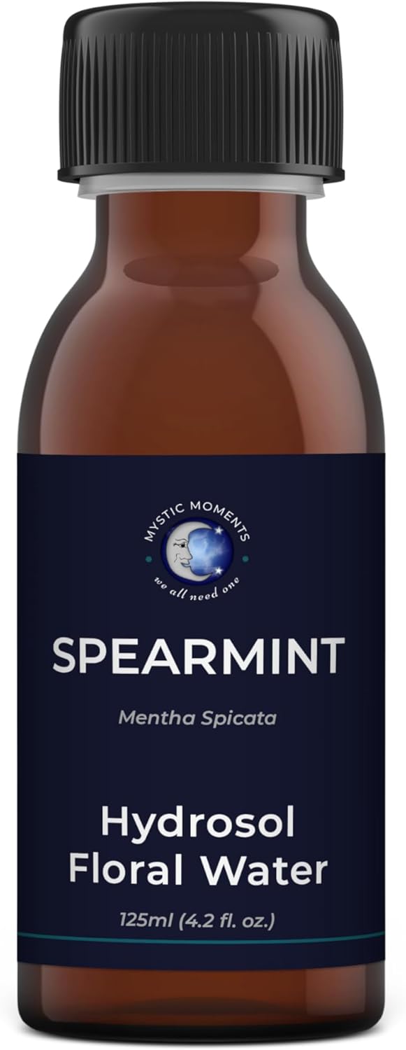 Mystic Moments | Spearmint Natural Hydrosol Floral Water 125Ml | Perfect For Skin, Face, Body & Homemade Beauty Products Vegan Gmo Free