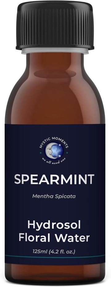 Mystic Moments | Spearmint Natural Hydrosol Floral Water 125Ml | Perfect For Skin, Face, Body & Homemade Beauty Products Vegan Gmo Free