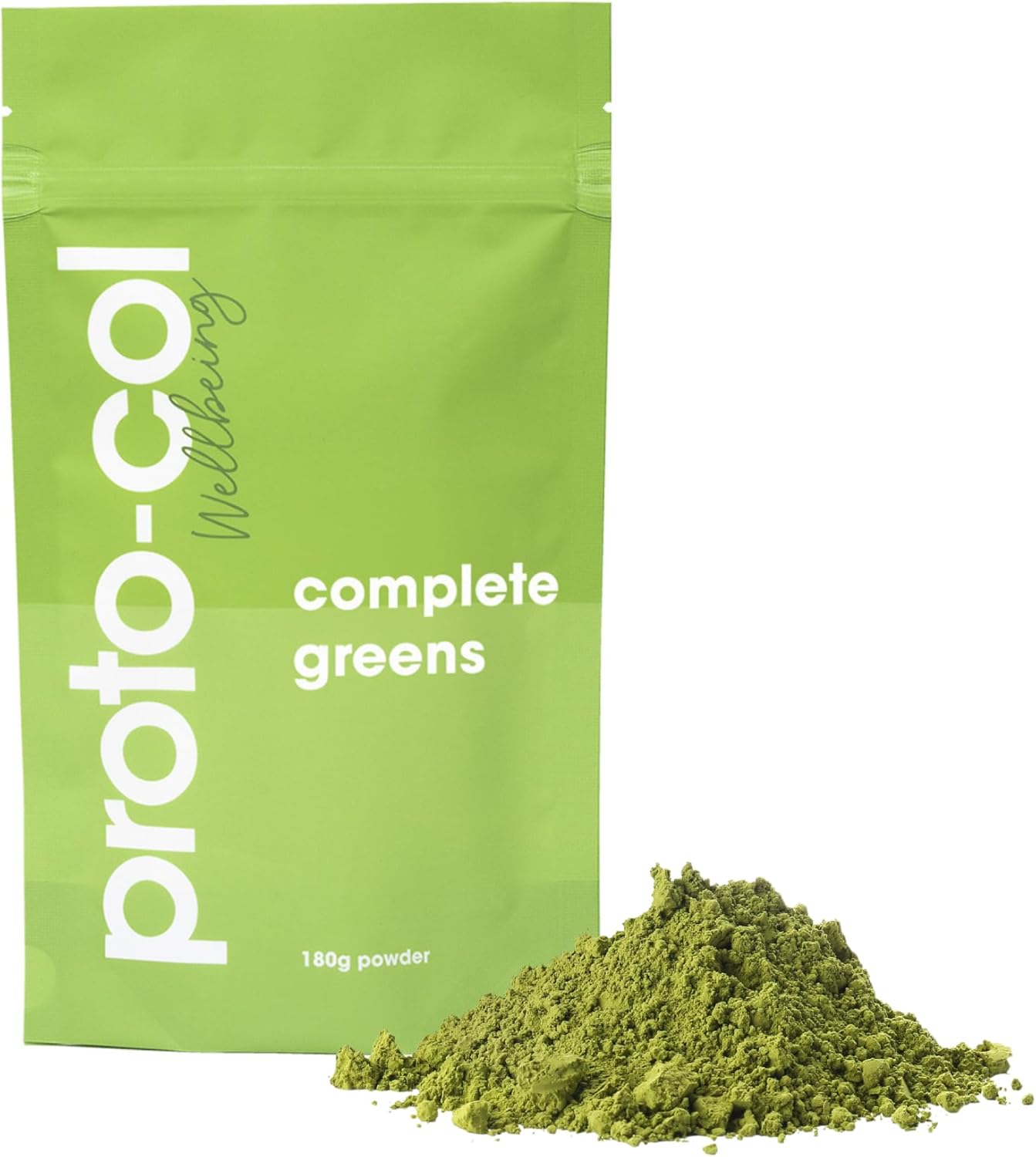 Proto-Col | Complete Greens Powder - 15 Superfoods And Adaptogens Including Ashwagandha & Spirulina | Vegan & Gluten-Free | Advanced Formula | Uk Made | 180G