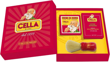 Cella, Luxury Gift Set, Includes Cella’S Classic Shave Cream, After Shave Lotion And Boar Bristle Shave Brush, Made In Italy
