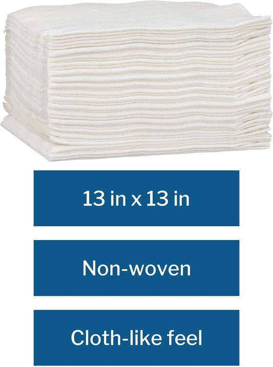 Mckesson Disposable Washcloths, Soft, Absorbent And Strong, 13 In X 13 In, 50 Count, 16 Packs, 800 Total