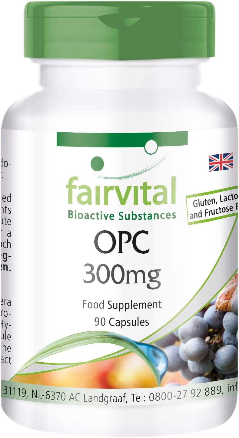 Fairvital | OPC 300mg - VEGAN - HIGH DOSAGE - 90 capsules - oligomeric proanthocyanidins