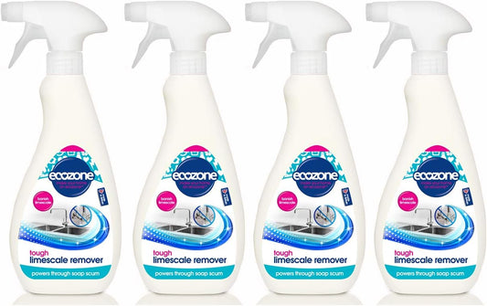Ecozone Tough Limescale Remover Spray. Pack Of 4