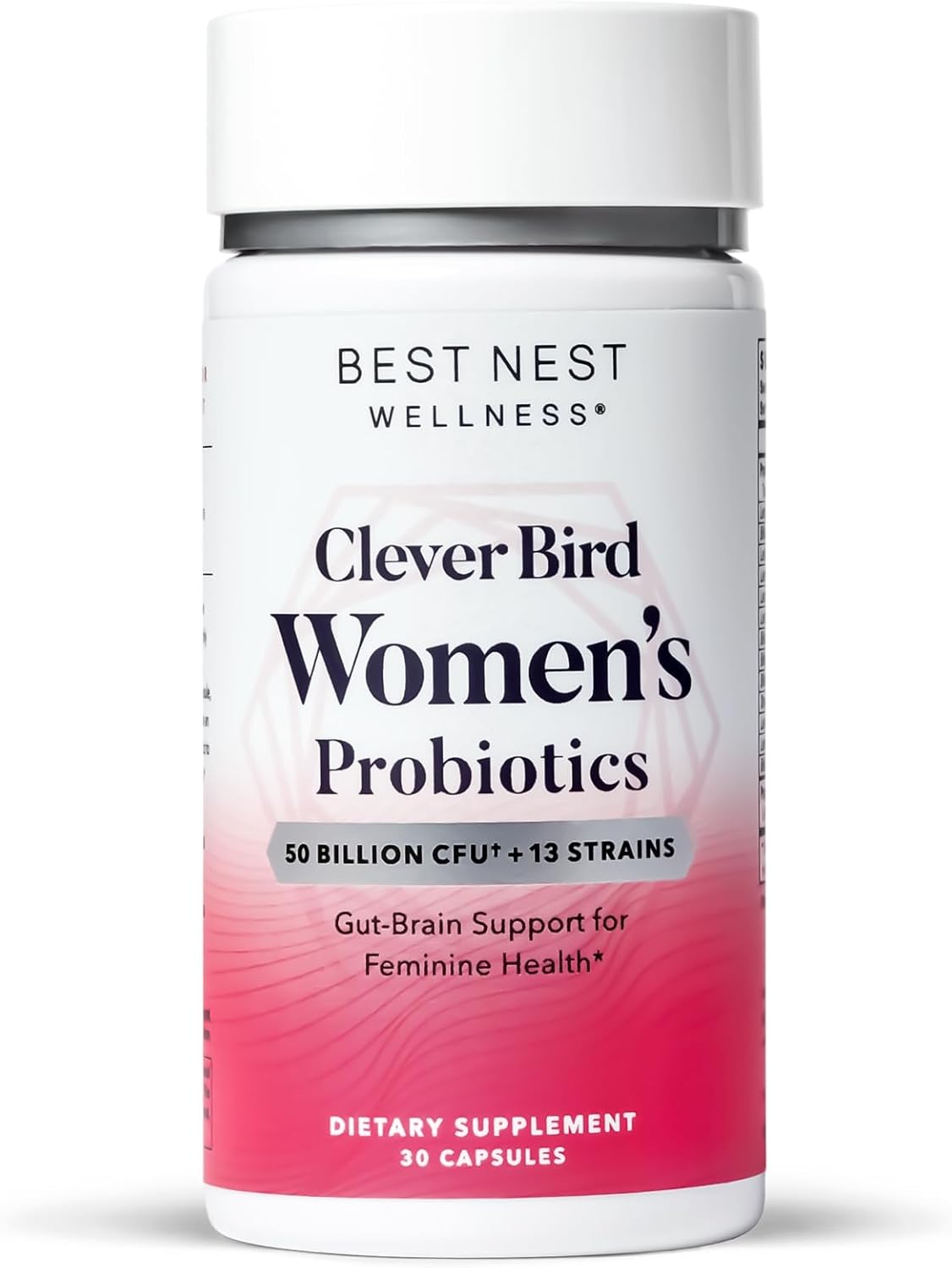 Best Nest Wellness Probiotics For Women - Once Daily Women Probiotic 50 Billion Cfu, 13 Strains Probiotic Nutritional Supplements, Patented Delayed Released Womens Probiotic For Digestive Health, 30Ct