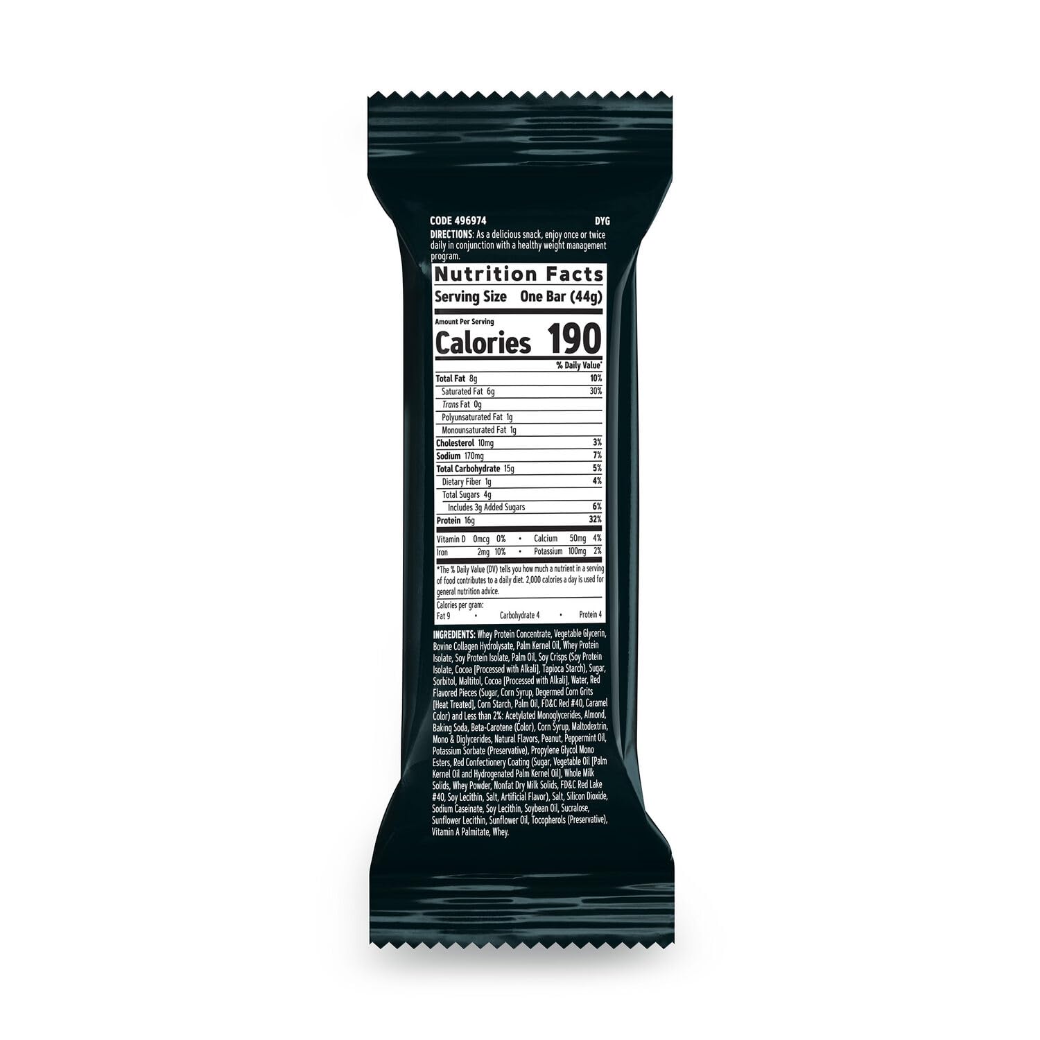 GNC Total Lean Layered Lean Bar - Peppermint Mocha (9 Bars) : Health & Household