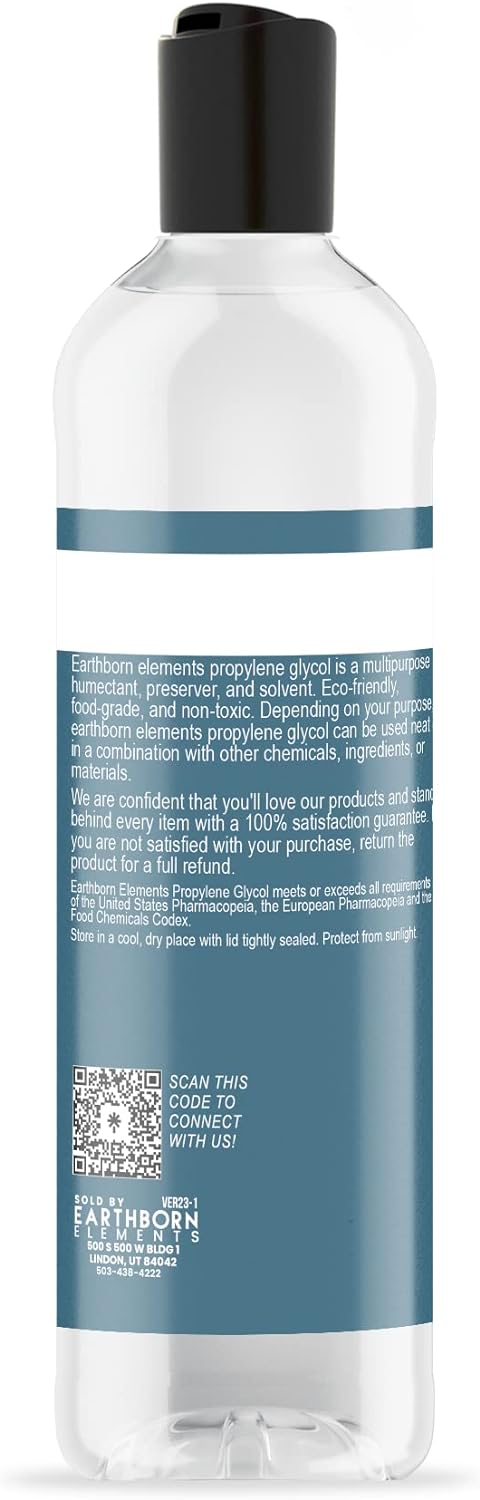 Earthborn Elements Propylene Glycol 8 Fl Oz, Pure & Undiluted, No Addi