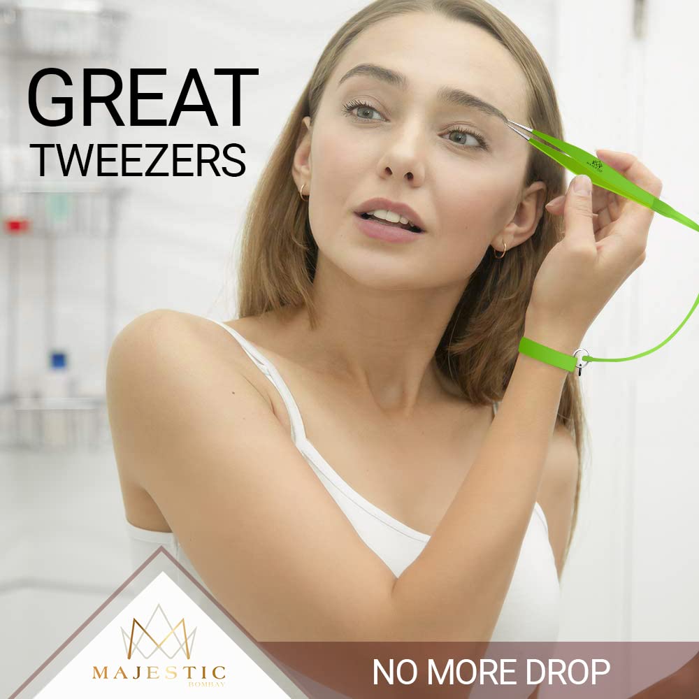 Majestic Bombay Slant Tweezers For Women And Men – Splinter Ticks, Facial, Eyebrows And Ingrown Hair Removal–Sharp, Needle Nose, Surgical Tweezers Precision Best Tweezers For Chin Hair And Plucking : Beauty & Personal Care