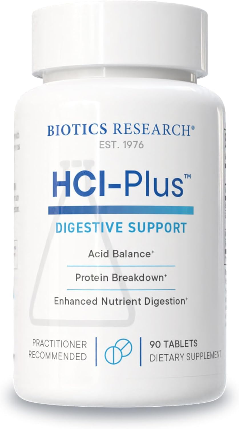 Biotics Research Hcl Plus™, Supplies Betaine Hydrochloride, Pepsin, Glutamic Acid And More, Supports Healthy Digestion, 90 Tabs
