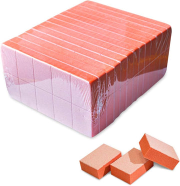 Karlash Nail Mini Orange Buffer Block File 80/100 Grit 2 Sided (130 Count)