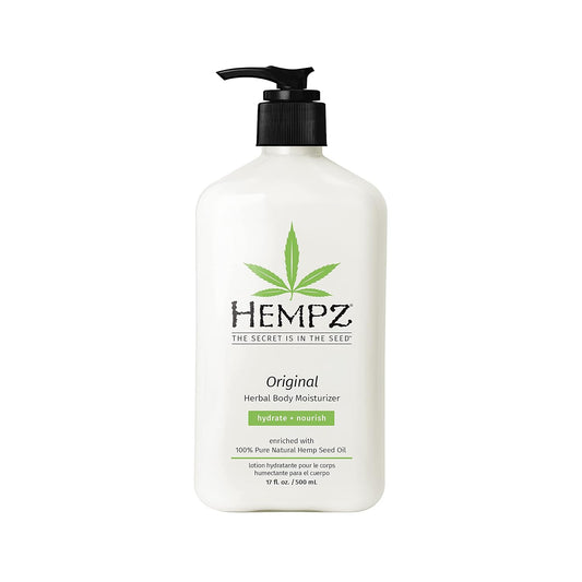 Hempz Original, Natural Hemp Seed Oil Body Moisturizer With Shea Butter And Ginseng, Original Scent, Floral Banana, 17 Fl.Oz ( Packaging May Vary )