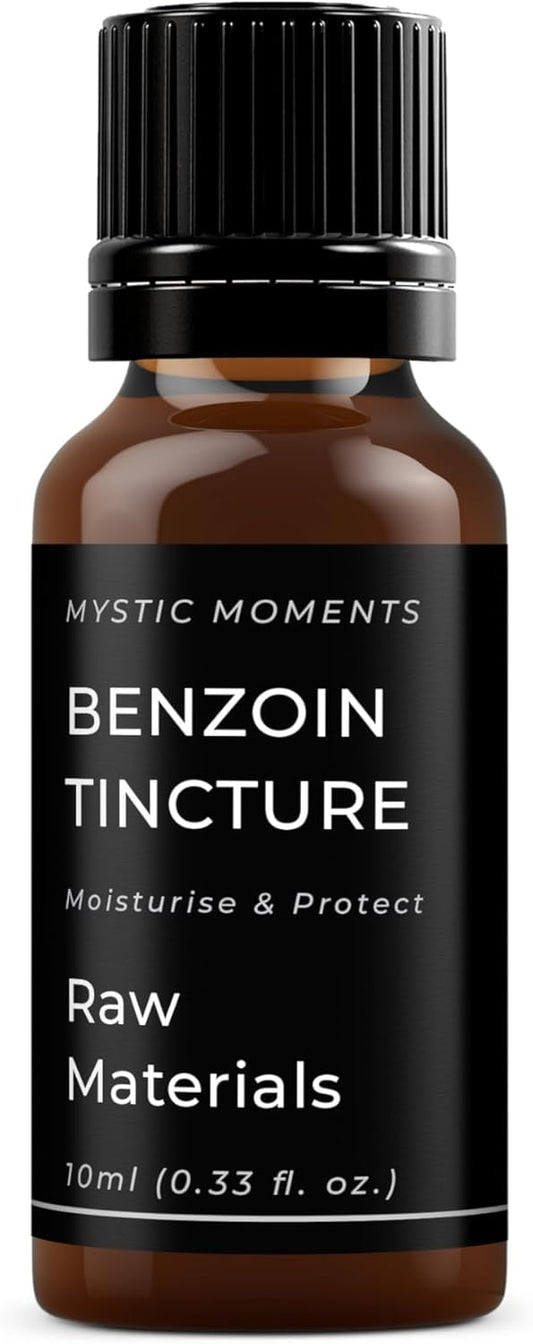 Mystic Moments | Benzoin Tincture | Traditional Herbal Extract | Alcohol-Based With Benzoin Crystals | Natural Protective Resin Tincture | Aromatic Botanical Liquid | 10Ml