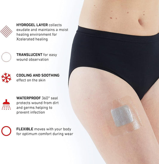 Opti-Heal Hydration Multi Purpose Dressing - Neo G Burn Dressings Hydrogel Wound Dressings Adhesive For Burns, Cuts, Pressure Sores, Ulcer Treatment - 10X8 Cm 3 Pcs