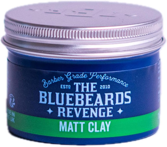 The Bluebeards Revenge Matt Clay, Medium Hold Low Shine Hair Clay For A Matte Finish Hairstyle With Added Texture 100Ml