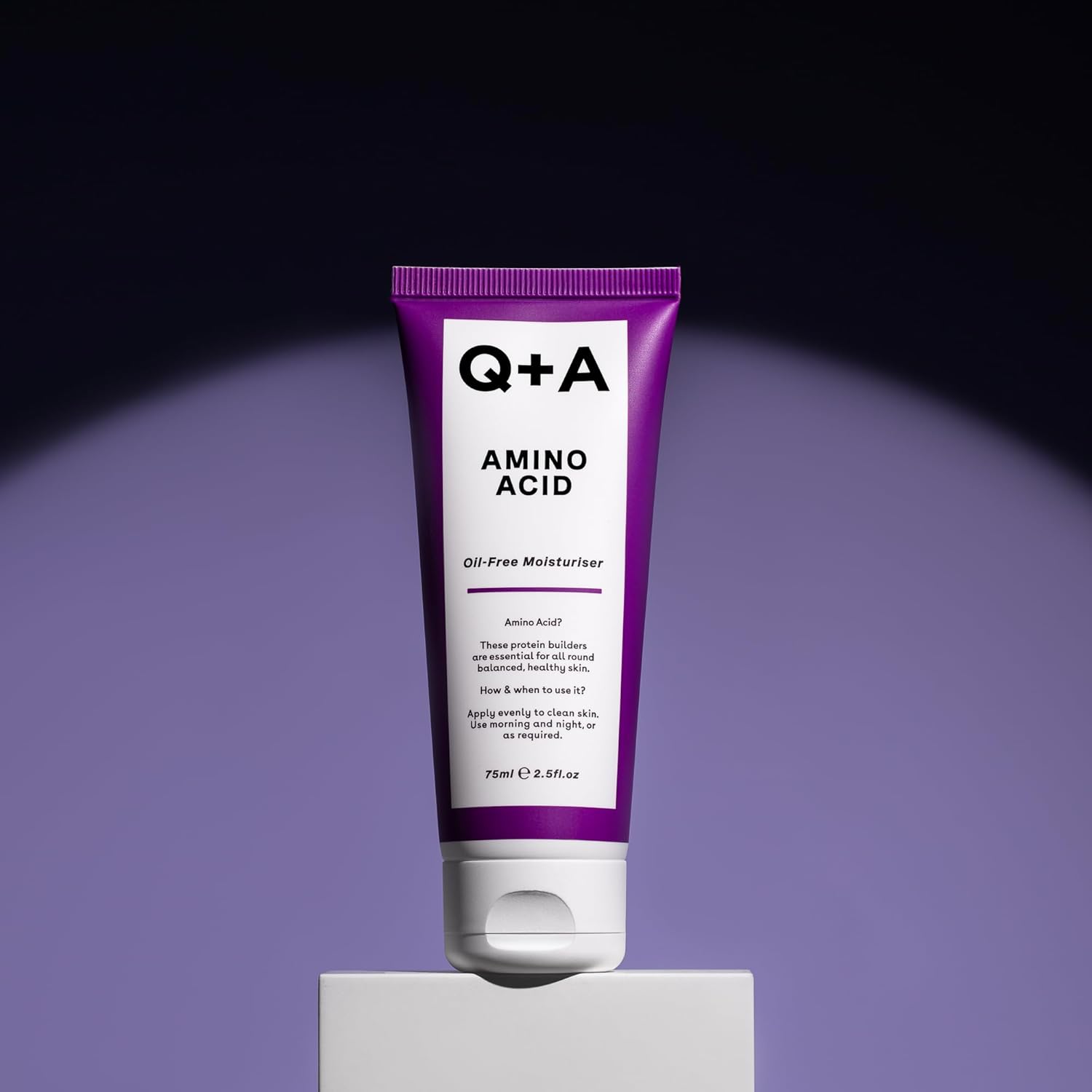 Q+A Amino Acid Oil-Free Moisturiser with L-Arginine, Glycerin, and Niacinamide - Hydrates, Rebalances, and Promotes Clearer Complexion - Lightweight Formula for Healthy Skin Glow (75ml) : Amazon.co.uk: Beauty