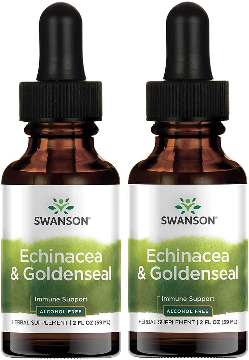 Swanson Echinacea '&' Goldenseal Liquid 2 Fl Ounce (59 Ml) Liquid (2 Pack)