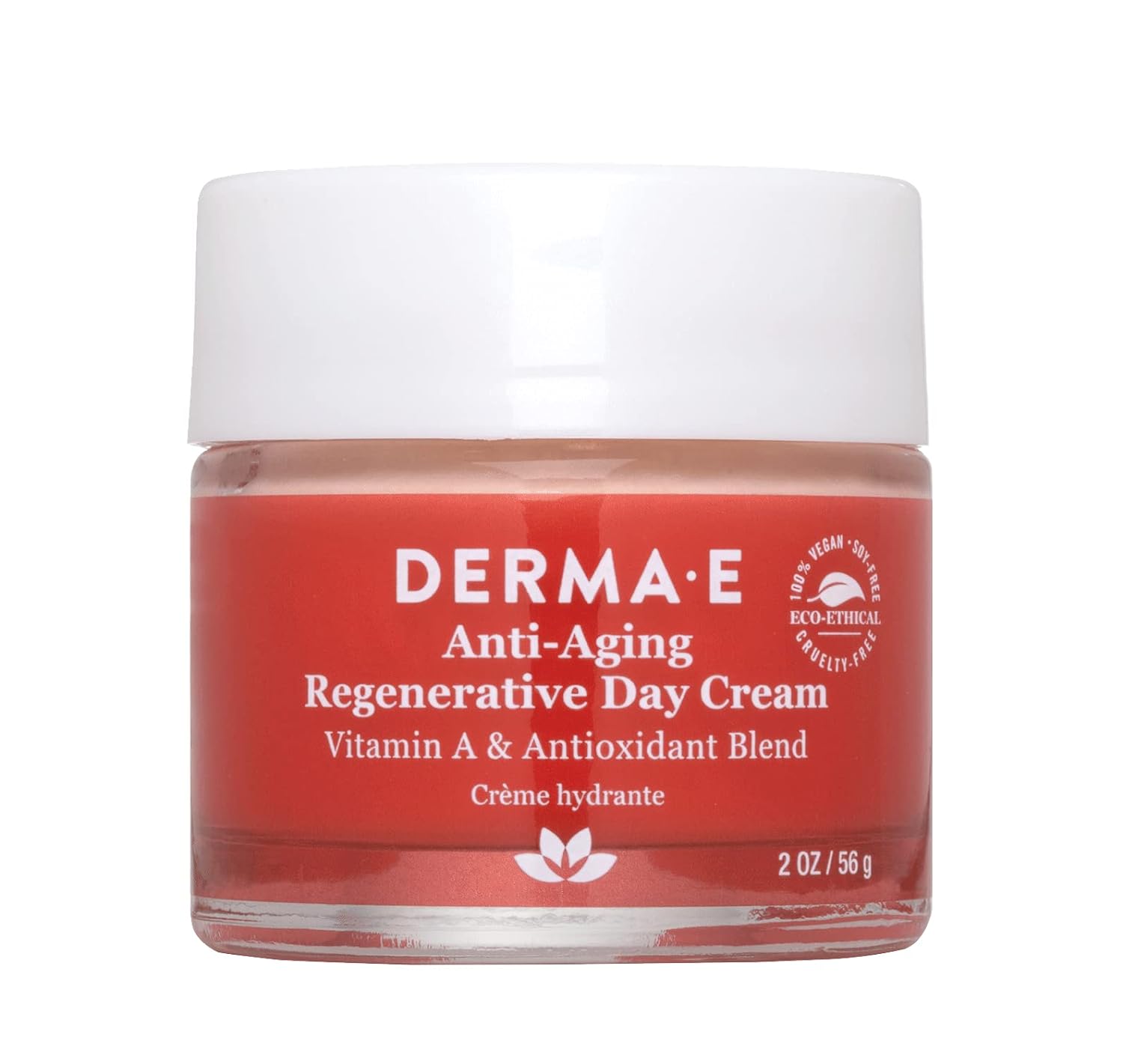 DERMA-E Anti-Aging Regenerative Day Cream – Astaxanthin Moisturizer for Face – Lightweight Firming Anti-Wrinkle Cream with Lavender, Jojoba Oil and Vitamin E, 2 oz