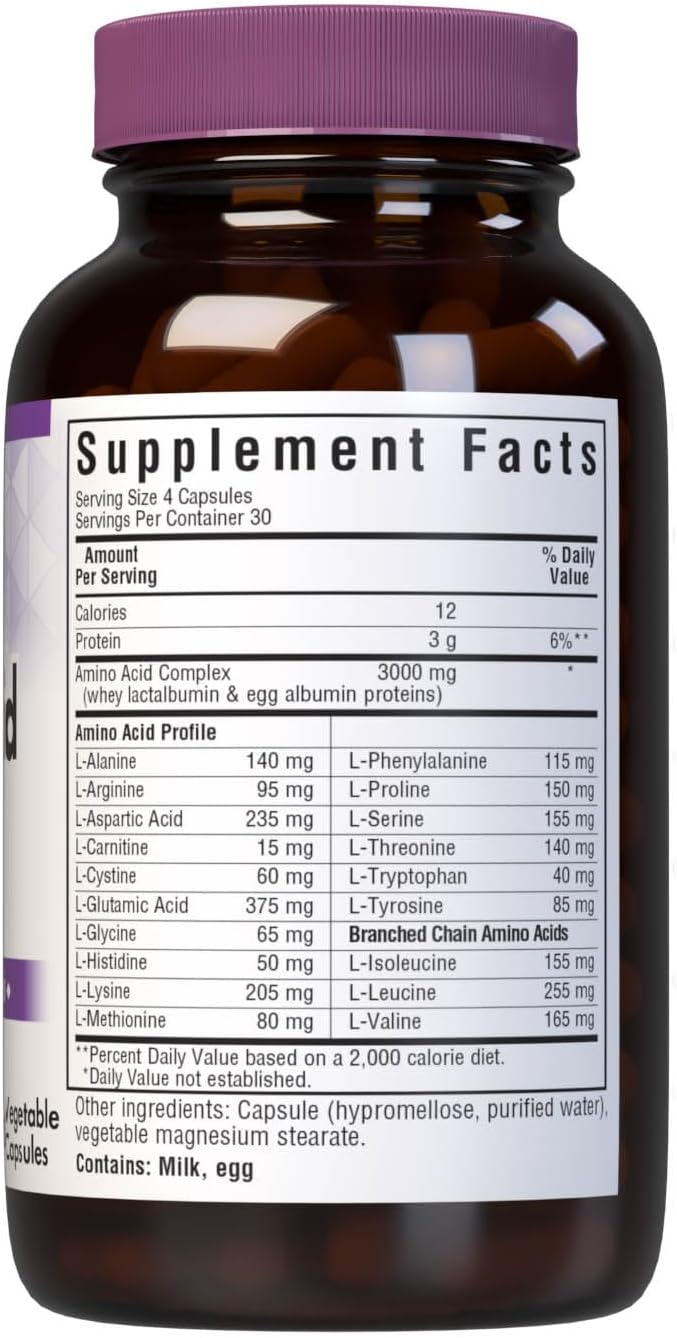 Amino Acid 750 Mg 120 Veg Capsules : Health & Household