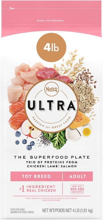 Nutro Ultra Adult Toy Breed High Protein Natural Dry Dog Food With A Trio Of Proteins From Chicken, Lamb And Salmon, 4 Lb. Bag