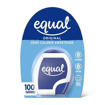 Equal 0 Calorie Sweetener Tablets, Aspartame And Acesulfame-K Sweetener, Sugar Substitute, Zero Calorie Sugar Substitute Tablets, Erythritol Free, 100 Ct (Pack Of 1)