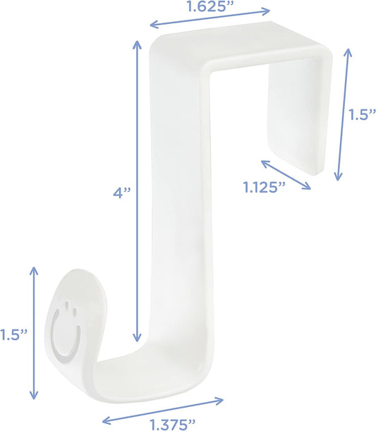 Ubbi Multi-Use Potty And Utility Hook, No Hardware Or Installation Needed, Durable And Sturdy To Hang Over Toilet Tank Or Door, Polypropylene, White