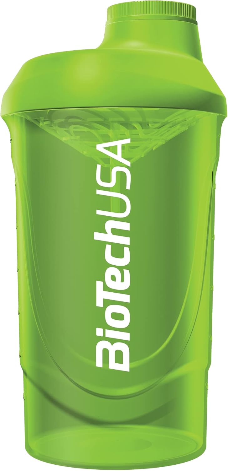 Biotechusa Wave Shaker | Shaker Bottle | 100% Leak Proof | Enhanced Blending | Durable & Safe | Easy To Use & Clean, 600 Ml, Green