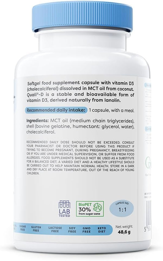 Osavi Vitamin D3 4000 Iu – 120 Softgels | Supports Immune Function | Bone Health | Muscle Function And Calcium Absorption | Contains Quali®–D | Derived From Natural Lanolin And Mct Oil From Coconut