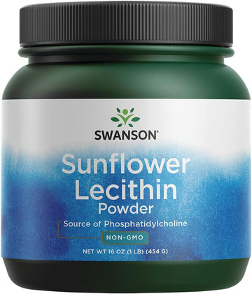 Swanson Sunflower Lecithin Brain Health Nervous System Support Non-Gmo Soy-Free Vegetarian 16 Oz (1Lb) 454 Gram Powder