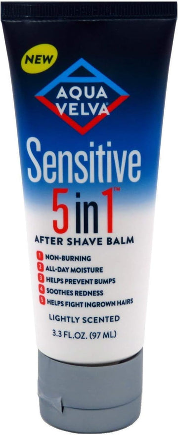 Aqua Velva Sensitive 5-In-1 After Shave Balm 3.3 Ounce Tube (97Ml) (3 Pack)