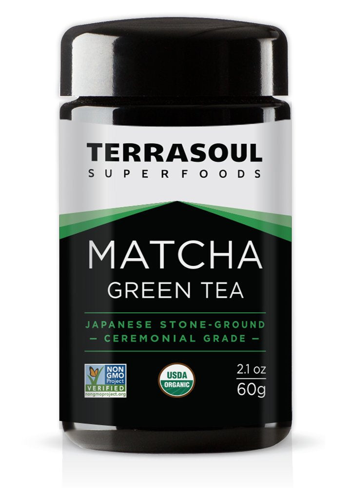 Terrasoul Superfoods Organic Matcha Green Tea (Ceremonial Grade In Miron Glass), 2.12 Ounces (60G)