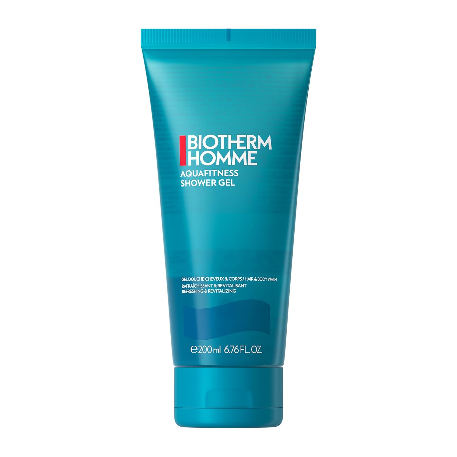 Biotherm Homme Aqua Fitness Shower Gel, A Shower Gel For Men, With Biotech Plankton, Cleanses And Hydrates Body & Hair, Refreshing And Revitalizing Foam, 6.8 Fl. Oz