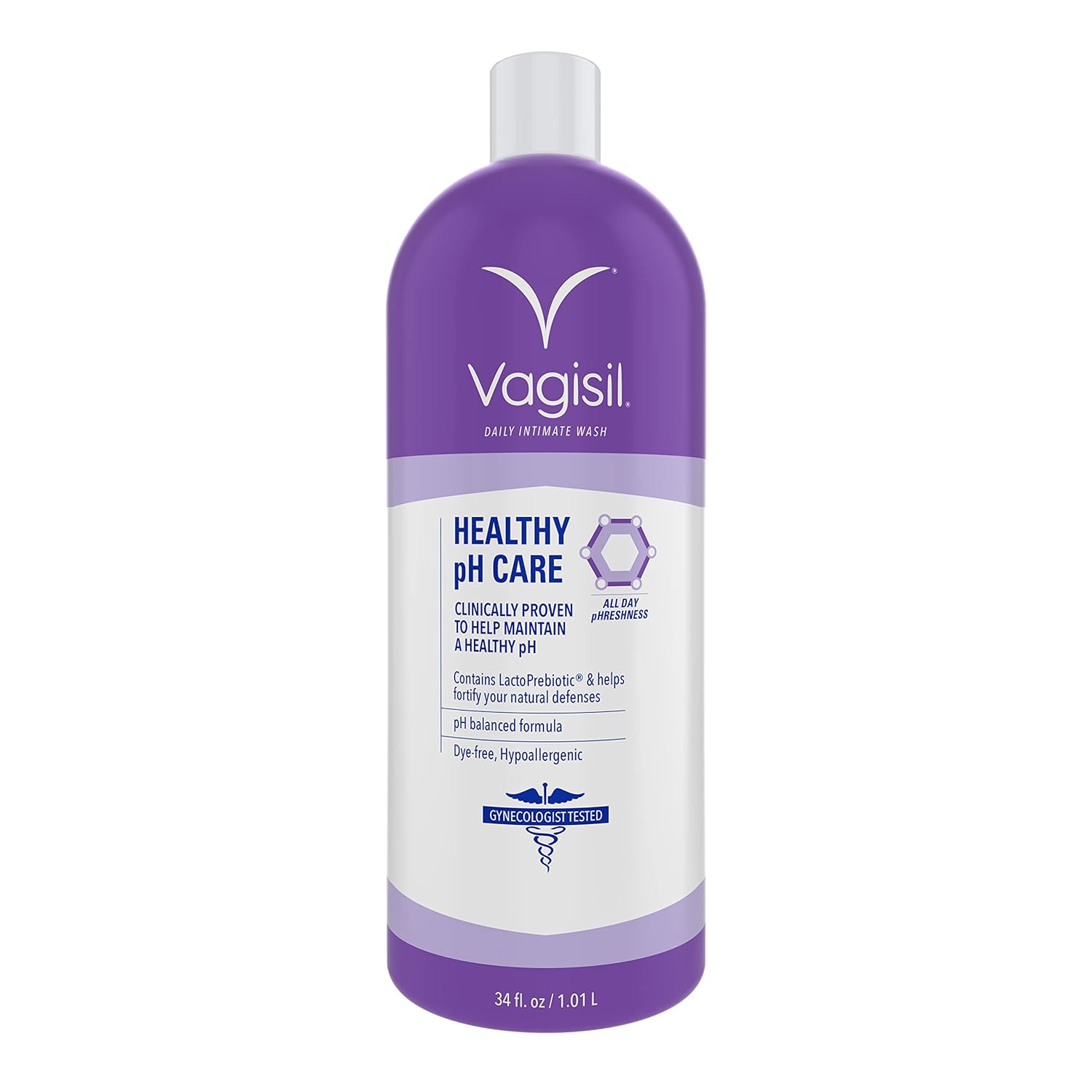 Vagisil Healthy Ph Care Daily Intimate Feminine Wash For Women, Gynecologist Tested, 34 Fl Oz (1L)